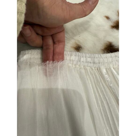 FREE‎ PEOPLE FP ONE MONTANA MAXI SKIRT - IVORY- NWOT-  SZ:L - Picture 5 of 5